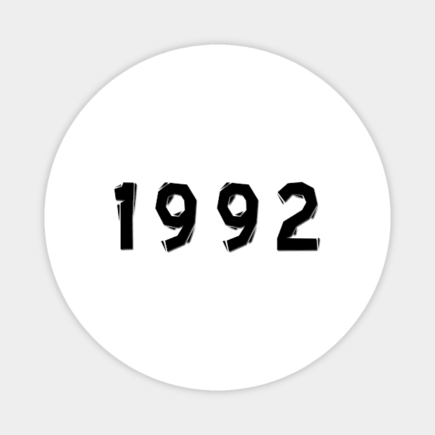 1992 year | simple black Magnet by Pavlushkaaa